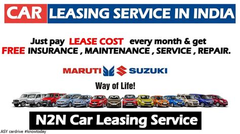 Car Leasing Service By Maruti Suzuki 2018 N2n Leasing Service Car