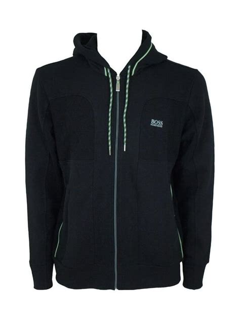 Hugo Boss Green Saggy Hooded Sweat In Black Mix Northern Threads
