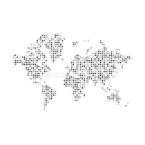 World Map Grey Dots Stock Illustrations 1158 World Map Grey Dots