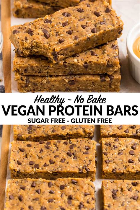 Vegan Protein Bars Healthy No Bake Recipe