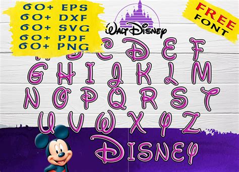 Walt Disney Font Svg 3d Font Mickey Disney Alphabet Svg Walt Disney
