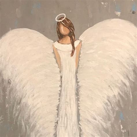 Angel Bright Print On Canvas Angel Art Religious Art Made Etsy