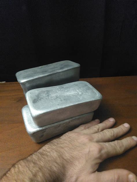 Aluminum Ingots 2 Lbs1 Kg For Crafting Jewelry Metal Etsy