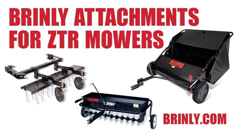 Brinly Attachments For Ztr Mowers Youtube