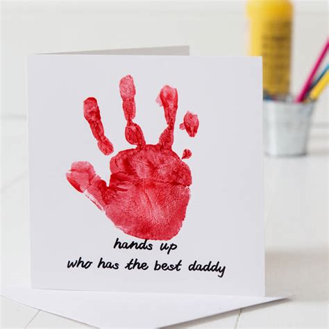 Personalised Hand Print Fathers Day Card By Twenty Seven