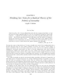 Chapter Thinking Sex Notes For A Radical Theory Of The Chapter