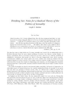 CHAPTER Thinking Sex Notes For A Radical Theory Of The Chapter