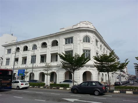 The whitewashed building has a. Image - Wisma Yeap Chor Ee, Weld Quay, George Town, Penang ...
