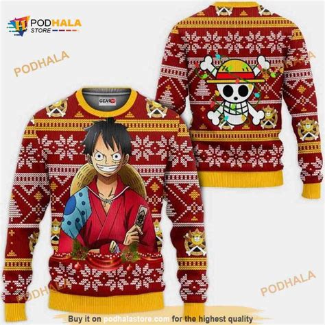 Luffy Wano One Piece Anime Xmas Ugly Christmas Sweater Bring Your