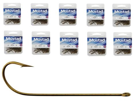 100 X Mustad 3191 Bronze Long Shank Carlisle Fishing Hooks