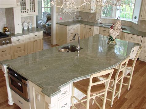 Green Granite Countertops With White Cabinets