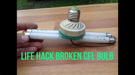 Convert Broken Cfl Bulb Into Bright Fluorescent Tube Light Diy Youtube