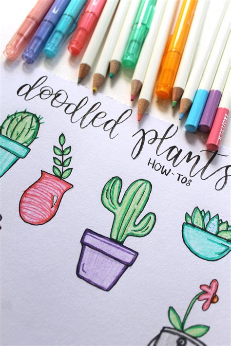 How To Doodle 6 Plants To Draw Tombow Usa Blog