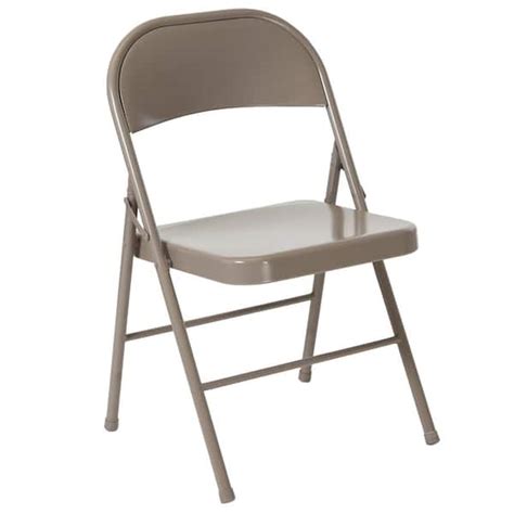 Carnegy Avenue Gray Metal Outdoor Safe Folding Chair Cga Bd 225797 Gr