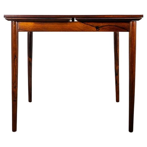 Square Danish Modern Draw Leaf Dining Table In Teak For Sale At 1stdibs