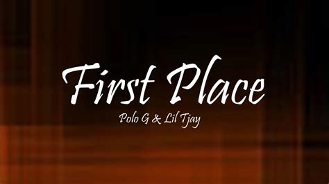 Polo G And Lil Tjay First Place Lyrics Youtube Music