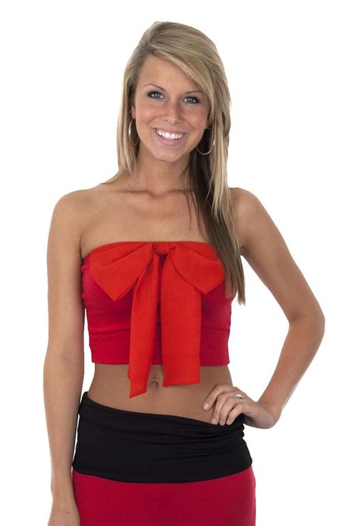 Lizard Thicket Bow Crop Top In Redred 2450