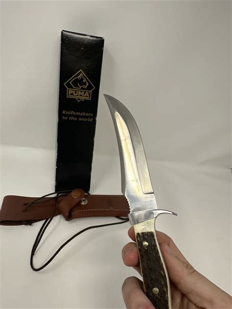 Puma 11 6393 Skinner Stag Handles Fixed Blade Knife Wsheath Made In