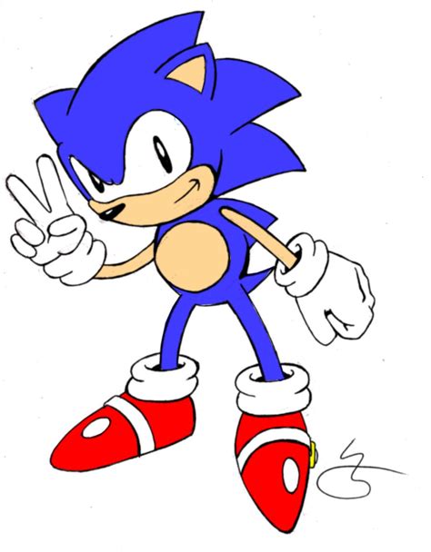 Sonic In Classic Pose By Sonicman88 On Deviantart