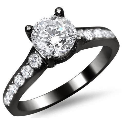 Shop Noori 14k Black Gold 1ct Tdw Round Pave Set Diamond Engagement
