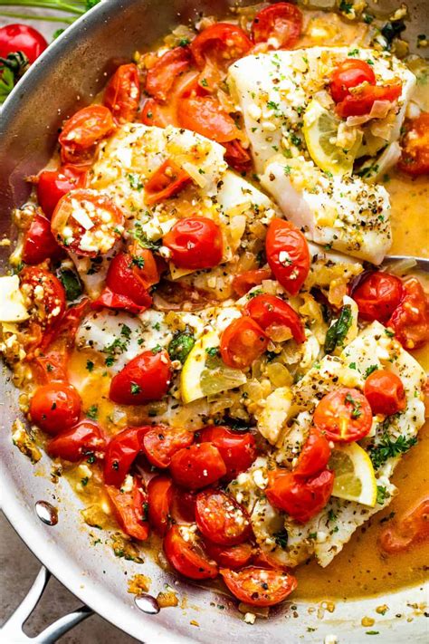 The Best Baked Cod Recipe With Cherry Tomatoes Diethood