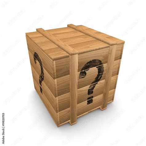 Question Mark On Wooden Box Stock Illustration Adobe Stock