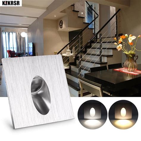 Kzkrsr Led Sconce Lamps Ac85 265v 1w3w Recessed Led Stair Light Wall