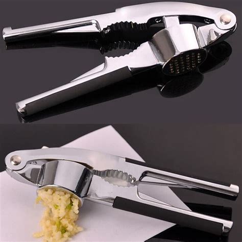 Cu3 New Stainless Steel Quick Hand Squeeze Garlic Ginger Press Crusher