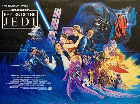 Original Star Wars Return Of The Jedi Movie Poster George Lucas