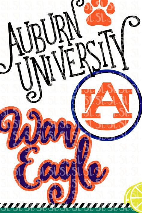 Auburn Svg Instructions Included Auburn Logo By Shortsandlemons Cameo