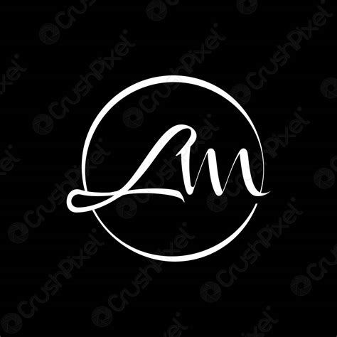 Inicial Lm Letter Logo Diseño Vector Plantilla Resumen Script Vector