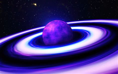 Download Wallpapers Purple Planet 4k 3d Art Rings Galaxy Nasa