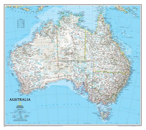 Australia National Geographic Buy Wall Map Of Australia Mapworld