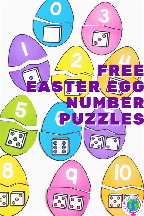 Easter Egg Number Puzzles Free