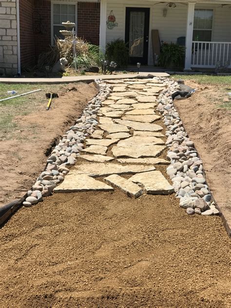 Pin By Southpaws Services On Flagstone Walkway Backyard