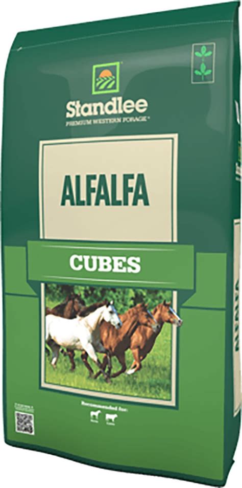 Standlee Western Hay Alfalfa Cubes Horse Feed 50 Lb Bag