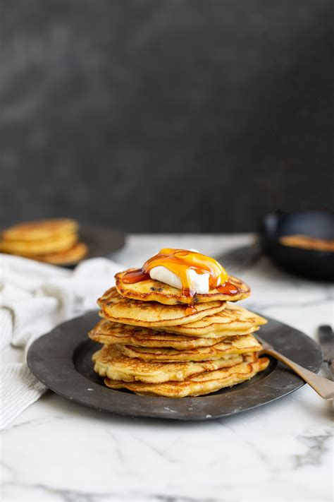Raisin Pancakes With Ricotta And Orange Drizzle And Dip