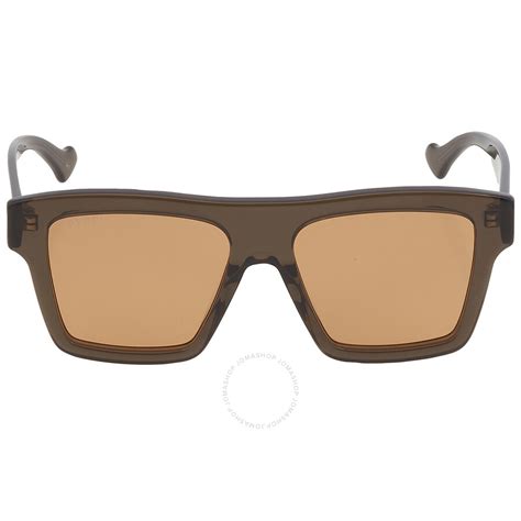 gucci brown rectangular men s sunglasses gg0962s 006 55 889652341323 sunglasses jomashop