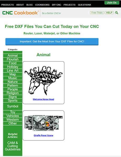 Introducing Free Dxf Files Ready To Cut Cnc Designs Cnccookbook Be