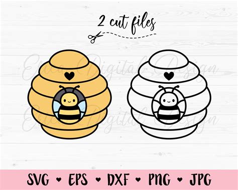 beehive svg bee svg cut file cute bumble bee cutting file etsy canada