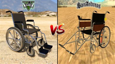 Gta 5 Wheelchair Vs Gta San Andreas Wheelchair Which Is Best Youtube