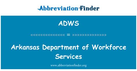 Adws Definición Servicios De Departamento De La Fuerza Laboral De