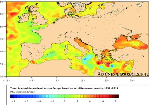 Global And European Sea Level Rise — European Environment Agency