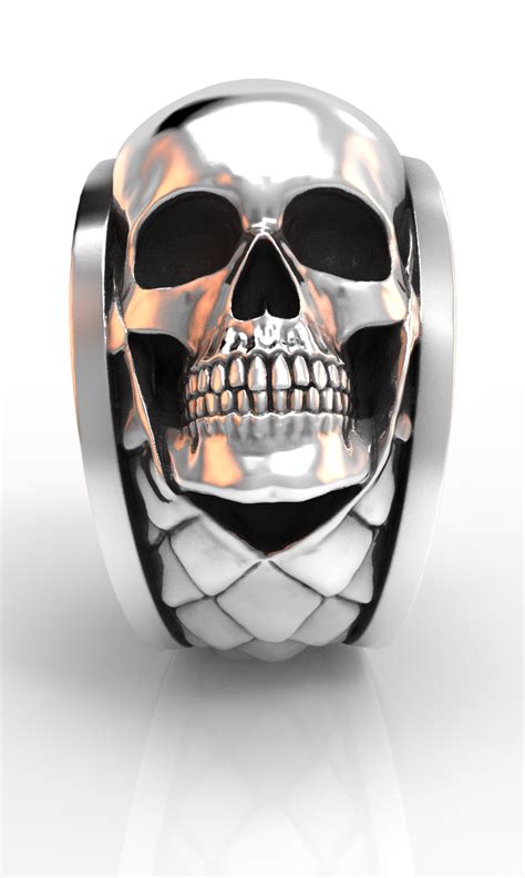 Skull Ring Sterling Silver Handmade Skull Rings Biker Jewelry Rings