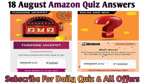 Amazon Quiz Answers Today Funzone Jackpot Quiz And Solve And Win Quiz