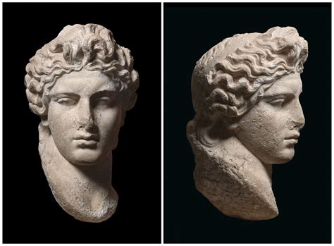 A Monumental Roman Marble Head Of Apollo Circa 1st Century Bc 1st