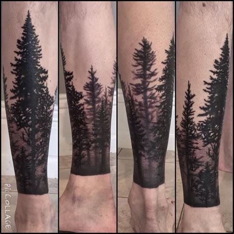 Forest Tattoo Silhouette Tattoos Forest Tattoos Nature Tattoo Sleeve