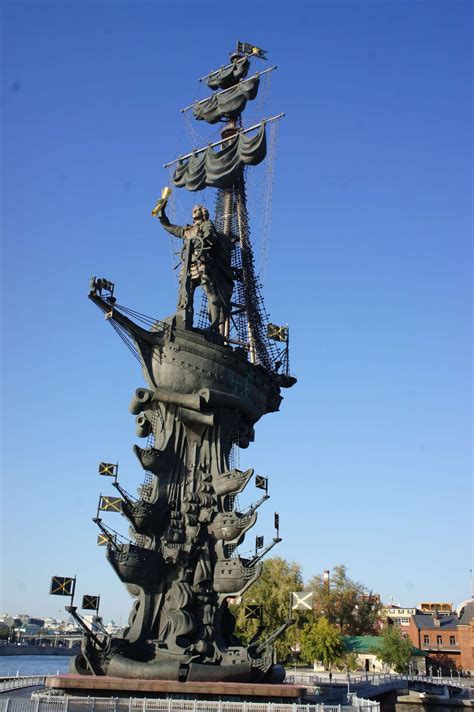 Peter The Great Statue Muzeon Park Moscow Peter The Great Statue Trans