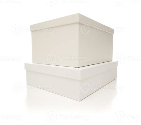 Stacked White Boxes With Lids Isolated On Background 16355410 Stock