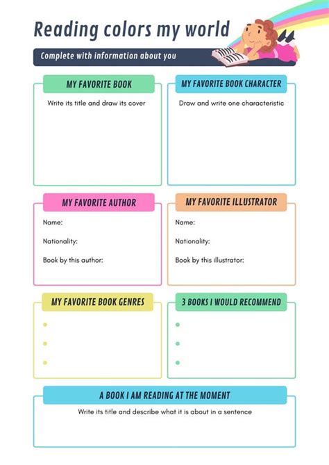Page 7 Free Custom And Printable Reading Worksheet Templates Canva